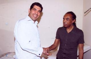 Με τον συνθέτη και Υπουργό Πολιτισμού της Βραζιλίας, Κο Gilberto Gil