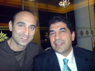 Με τον προπονητή της Εθνικής Ομάδας Άρσης Βαρών, ολυμπιονίκη, Βαλέριο Λεωνίδη